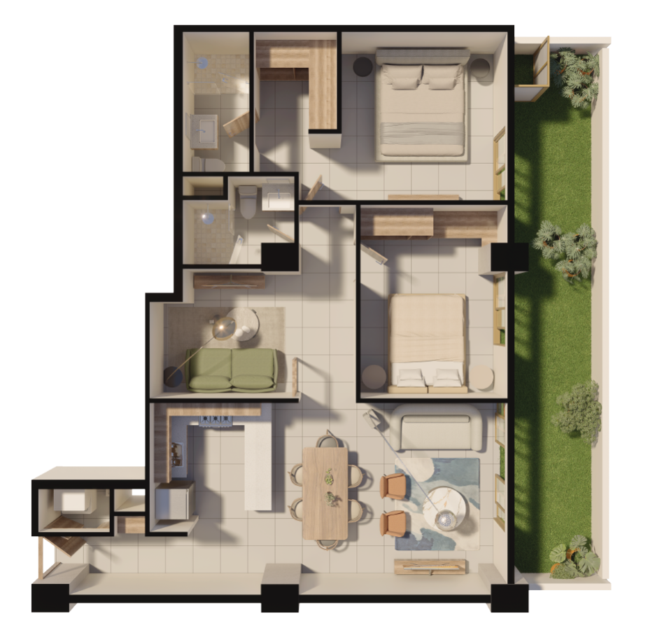 Plano Modelo D Garden